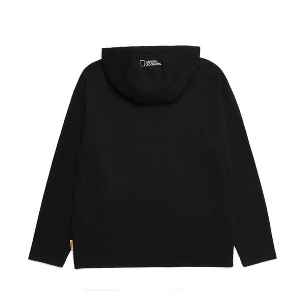 [여주점] N251UHD051동물 와펜 세미 오버핏 후드 티셔츠 CARBON BLACK