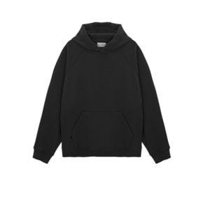 Snap sweat hoodie (black)