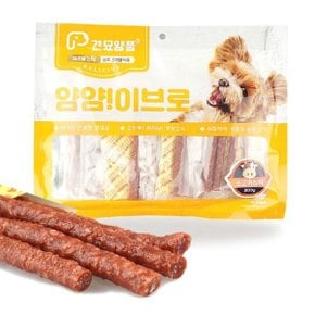 피플펫 강아지 간식 견묘양품 얌얌 이브로 소고기스틱 300g