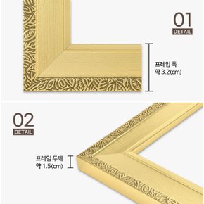 사진액자 A3 (슬림 앤틱 퓨어골드) 인테리어 벽걸이 (누니액자)