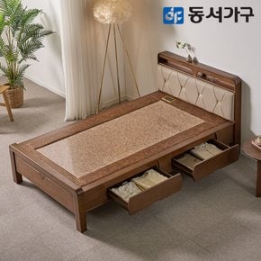 [가죽수납형] 편백나무 인볼브 홍맥반석 돌침대 S 싱글 DF645669