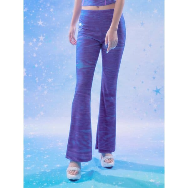 Wavy Rhinestone Pants  PURPLE