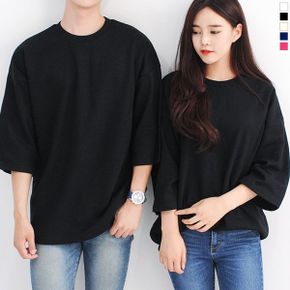 남녀공용 컬러7부 특양면 오버핏 박스티_P059704011