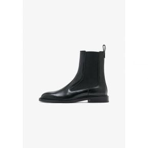 Massimo Dutti 마시모 두띠 플랫 가죽 첼시 앵클 부츠 - 클래식 검정색 8026586
