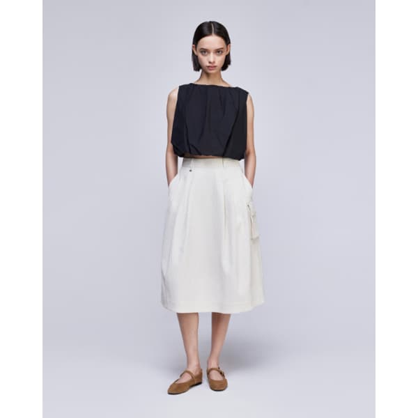 [파주점] [송지오우먼]벌룬 플리츠 스커트 크림 WH2SK306CR