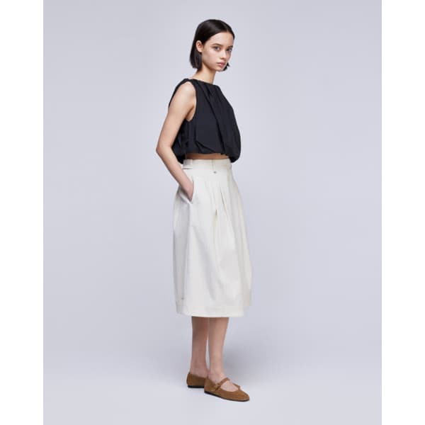 [파주점] [송지오우먼]벌룬 플리츠 스커트 크림 WH2SK306CR
