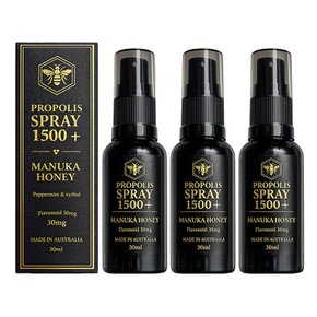 호주산 고함량 프로폴리스 스프레이 30ml x3개 마누카허니 MGO1500+