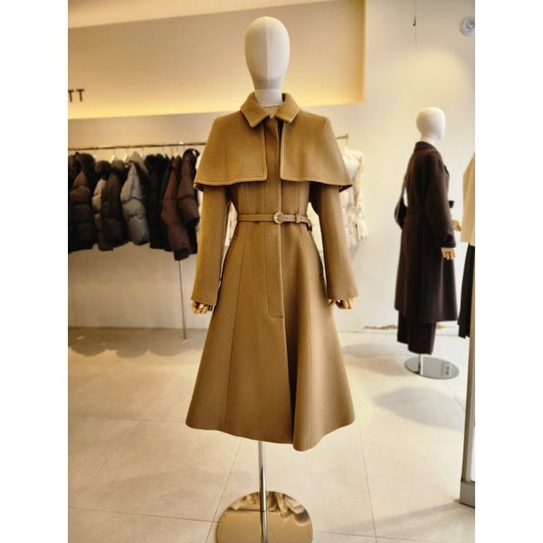 [여주점] [JJ 지고트] 여성 울 캐시미어 벨티드 싱글 칼라 코트 GRBA0CT311