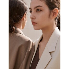 [단독][SUMMER WOOL / CREAM] LINEN HERRINBONE 2BUTTON JK