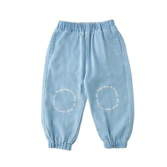 리틀그라운드 [여주점] 데님인더박스  -  라운드레터링데님팬츠  7511141003