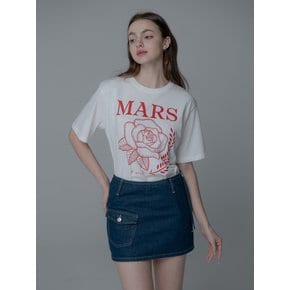 ROSE TSHIRT_WHITE RED