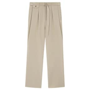 Belted Pocket Wide Pants - Beige