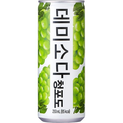 데미소다 청포도 250ml 캔 30개가 1박스에 들어있는 상품입니다.