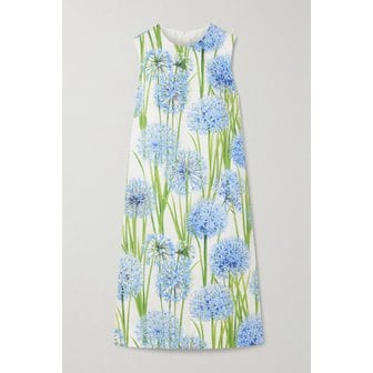 오스카드라렌타 오스카 드 라 렌타 플로럴 프린트 코튼 블렌드 포플린 미니 원피스 46376663162983328