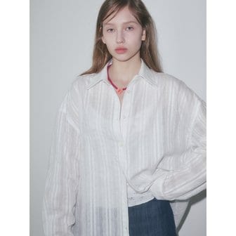 펀프롬펀 EYELET OVERFIT SHIRTS, WHITE