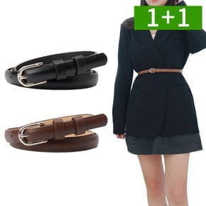 1+1 얇은 가죽 103cm 여성 캐주얼 벨트