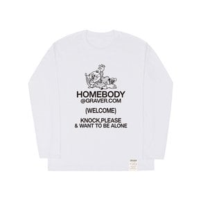 [UNISEX]HOME BODY 롱슬리브 티셔츠_화이트