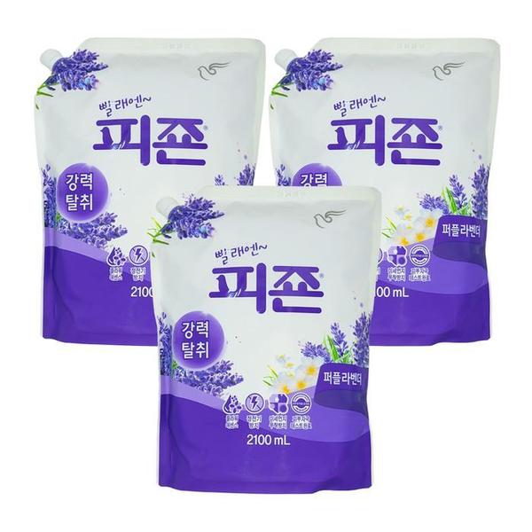 확대된 대표 피죤 리필 섬유유연제 퍼플 라벤더 2.1L x 3개(1)