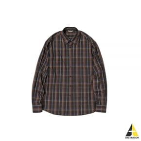 오라리 24 SUPER LIGHT WOOL CHECK SHIRT DARK BROWN (A24SS01LC) (수퍼 라이즈 울 체크