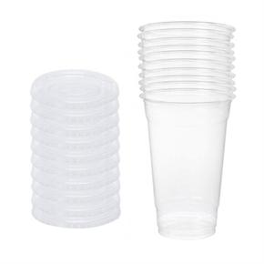 롯데 테이크아웃 컵세트 720ml 10개입 1P 카페 음료컵 아이스커피용컵 일회용컵 일회용플라스틱컵 카페음료