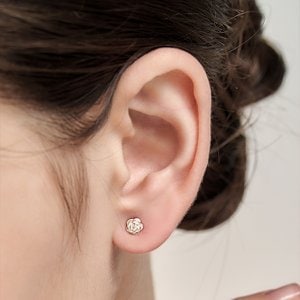 Hei [sv925]mini rose earring