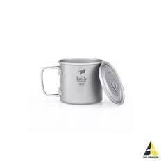 24 싱글월 티타늄 머그 위드 폴딩 핸들 350ml (Ti3240) (Single-Wall Titanium Mug with F