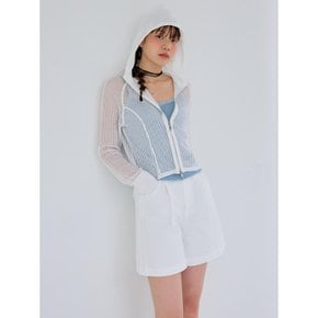 AR_See-through hooded jacket_WHITE