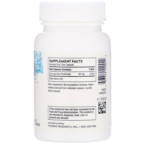 아연 징크 피콜리네이트 30mg 60캡슐