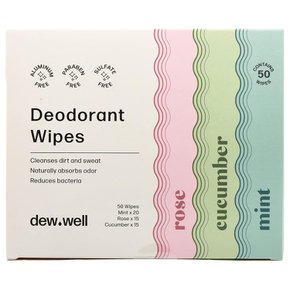 DEW WELL 듀엘 데오드란트 티슈 4종 50개입 Deodorant Wipes