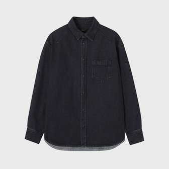 송지오 [파주점] 옴므 시그니처 엠블럼 데님 셔츠 SI2SH920BK