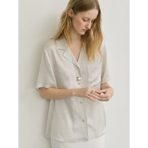 PEARL HALF SHIRT - LIGHT SILVER