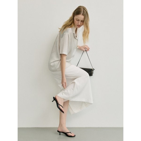 PEARL HALF SHIRT - LIGHT SILVER