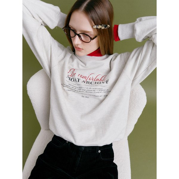 VINTAGE LETTERING SWEAT SHIRT (ecru)