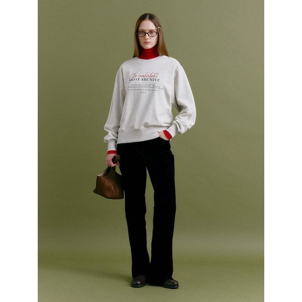VINTAGE LETTERING SWEAT SHIRT (ecru)