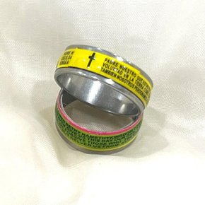 노랑 검정색 선물 스텐레스 반지 기독교 십자가 성경 스틸 링 하나님 천주교 성당 교회 종교
