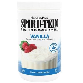 Nature`s Plus Spiru-Tein (스피루테인) 쉐이크 - 바닐라 - 1.06 lbs 파우더 프로틴