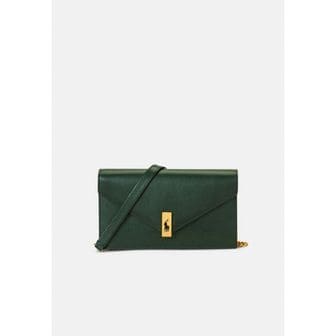 이스퀘어 5227237 Ralph Lauren POLO ID LEATHER CHAIN WALLET AND BAG - Across body bag bottle green