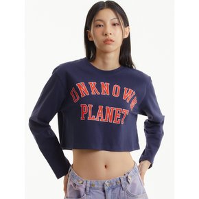 바시티 로고 크롭티 네이비 _VARSITY LOGO CROP TEE NAVY