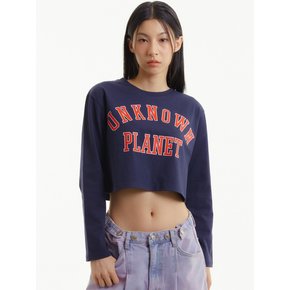 바시티 로고 크롭티 네이비 _VARSITY LOGO CROP TEE NAVY