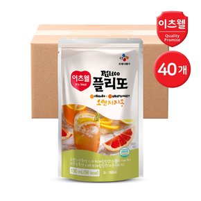 CJ이츠웰 플리또 오렌지자몽 과일주스 파우치 130ml 40개