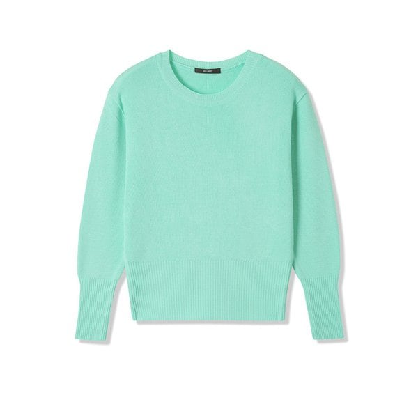 여성 라운드넥 베이직 니트 (LT-GREEN) (HB3LKA6)