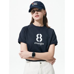 Eight Stencil Logo T-shirt [Navy]