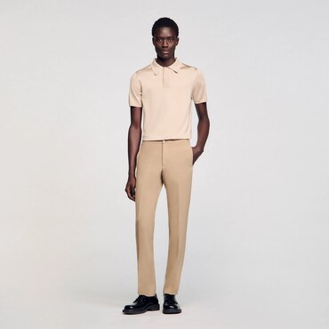 산드로옴므 [25SS 시즌오프 30%] [SANDRO HOMME] 스트레이트 져지 팬츠 SH24Z3MRAA383