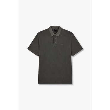 ARMANI EXCHANGE 남성 자수 로고 피케 폴로 셔츠( A415131034) 블랙
