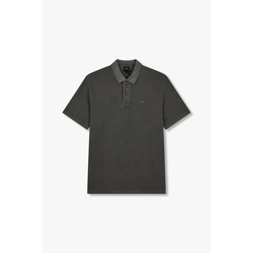 ARMANI EXCHANGE 남성 자수 로고 피케 폴로 셔츠( A415131034) 블랙