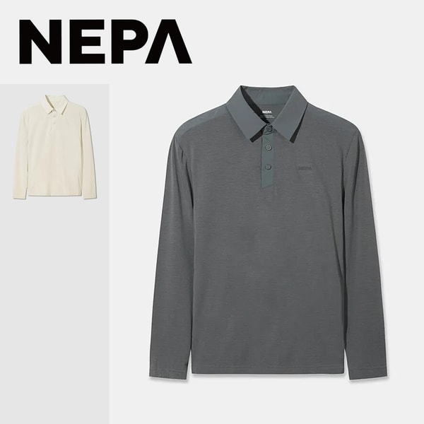[부산점] 남성 우븐 하이브리드 긴팔 폴로 티셔츠 7M15201