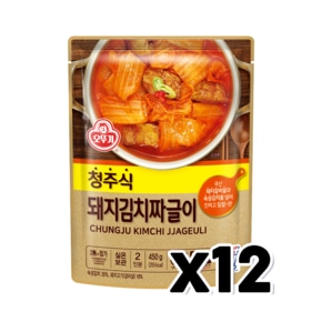 오뚜기 청주식 돼지김치짜글이 즉석조리 450g x 12개