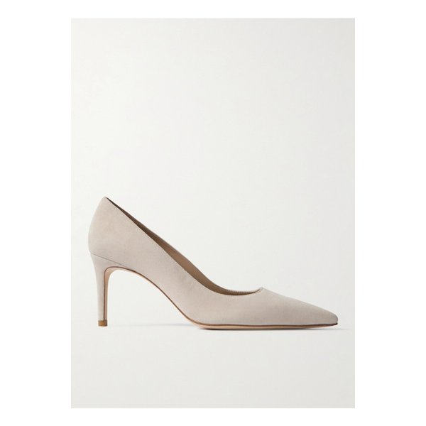 스튜어트 파워 스웨이드 펌프스 스톤 46376663162892796