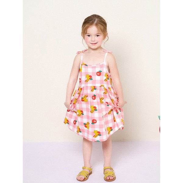 NEW달콤버니체크끈나시원피스