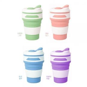 신광 실리콘 등산컵 폴딩컵 소풍컵 등 접이식컵350ml